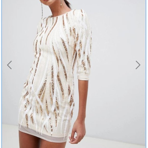 TFNC Swirl Pattern Sequin Dress - Picture 3 of 3